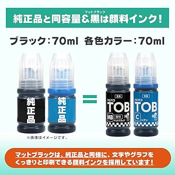 EPSON トビパコ インクカートリッジ 70ml 各色セット EPSON トビパコ インクカートリッジ 70ml 各色セット - メルカリ